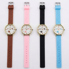 Redstone butterfly motifs analog quartz wristwatch