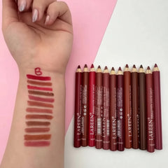 Lareen Makeup Matte Lip Pencil Pack of 12