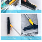 Bathroom Cleaning Brush with Wiper 2 in 1 Tiles Cleaning Brush Floor