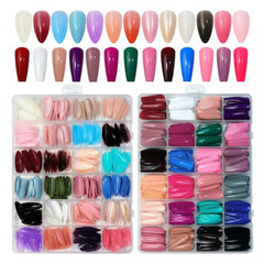 Artificial Nails 576Pcs - 24 Sets with Complimentary Glue