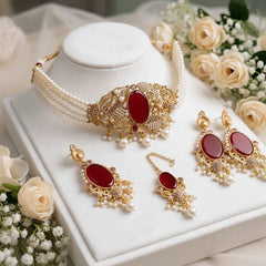 Choker Earring Tika Set