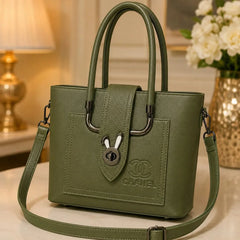 CHANEL Textured Leather Tote Handbag