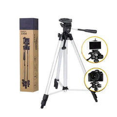 330A Professional Aluminum Tripod Stand with Mobile Holder