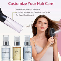 Wanmei 2-in-1 Water Mist Spray Hair Brush - All Hair Types - Each
