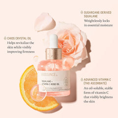 Biossance Squalane + Vitamin C Rose Oil 30ml Made in USA