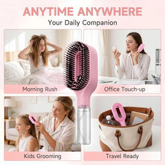 Wanmei 2-in-1 Water Mist Spray Hair Brush - All Hair Types - Each