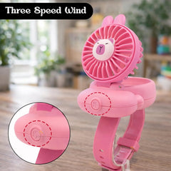Kids Wrist Watch Fan USB Rechargeable Portable Mini Fan