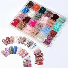 Artificial Nails 576Pcs - 24 Sets with Complimentary Glue