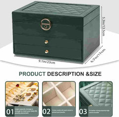 Double-Layer Jewelry Storage Box - Each