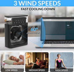 Portable Air Conditioner Fan, 3 In 1 Ice Mist