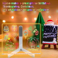 Acrylic LED Board With Colorful Night Light & 7 Neon Pens