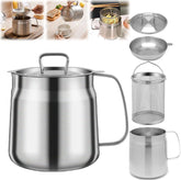 Stainless Steel Large Capacity Oil Filter Pot