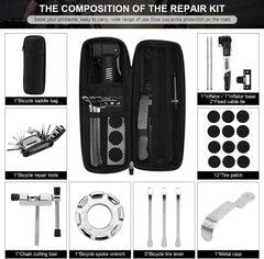 16 in 1 Bike Repair Tool Kit, Portable Multi Function Accessories Set