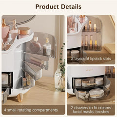 Luxury Desktop Cosmetic Organizer, Dustproof and Waterproof Makeup Vanity
