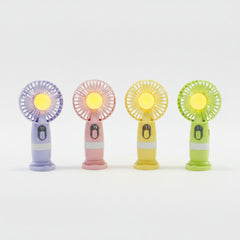 Mini Rechargeable Handheld Fan | 10 Speed Settings | Battery Percentage Display