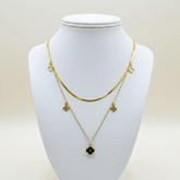 Stainless Steel geometric charm Double Layer - Each