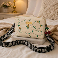 Coach Floral Crossbody Bag with Cherry Charm