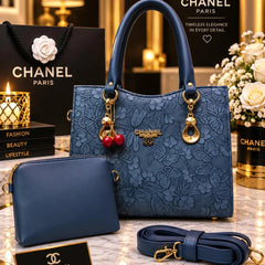 Chanel Embossed Floral Motif Tote Bag