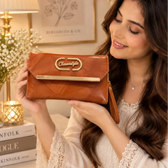 Classy Style Marble Print Envelope Clutch Bag