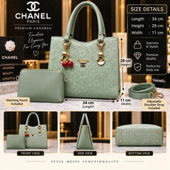 Chanel Embossed Floral Motif Tote Bag
