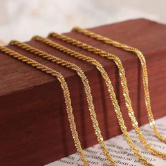 Gold Sparkling Mesh Chain Bracelet