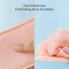 Back Scrubber for Shower, 30 Inches Long Strap Double Sided Exfoliating Loofah Sponge
