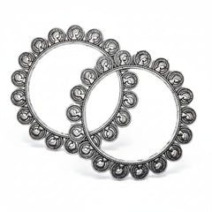 Elegant German Silver Coin Bangles - Each Set