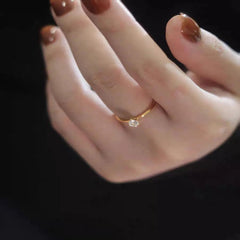 Stainless steel One stone Ring - Each