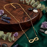 Infinity Symbol Bead Accented Chain Necklace