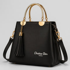 Christian Dior Tassel Top Handle Shoulder Bag with Strap