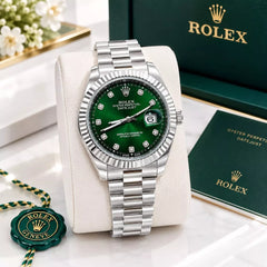 Rolex REGULAR STONE DAIL WATCH = With Box