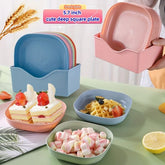 Multi-Function Mini Square Plates Set