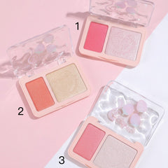 HUDAMOJI Strawberry Mineral Powder Blush & Highlighter Palette