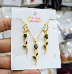 stainless steel Botanical Floral Jewelry Set