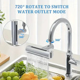 Universal Kitchen Waterfall Faucet - 4-Mode Nozzle for Kitchen Sink