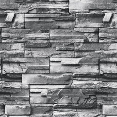 70cm x 77cm - Grey Brick Wallpaper Peel and Stick Wallpaper