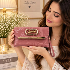 Classy Style Marble Print Envelope Clutch Bag