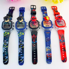 Cartoon Character Spinner Watch with Music & Lights