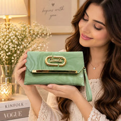 Classy Style Marble Print Envelope Clutch Bag