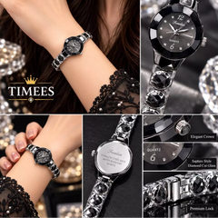 Timees Sapphire Style Ladies Watch - With Box