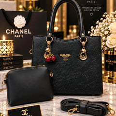 Chanel Embossed Floral Motif Tote Bag