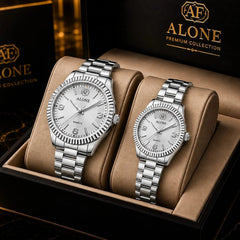 Alone Premium Collection Stainless Steel Couple Watch Set
