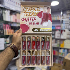 3Q Super Stay Ink Matte Lipgloss - 12 Pcs Set