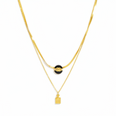 stainless steel luxury-inspired Chanel Double Strand Layered Necklace - Each