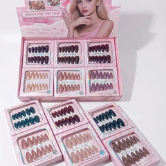 DoDo Lady Zhijian Romantic Press On Nails Set - 12Pcs