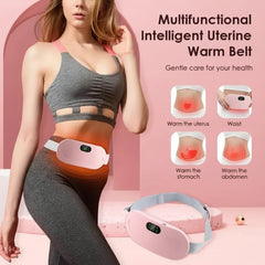 Electric Period Cramp Relief Massager - 3 Vibration Modes & Fast Heating Waist Belt