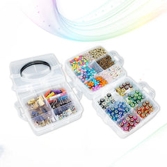 Portable Necklace And Ring Storage Box - 2 Tier