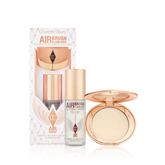 Charlotte Tilbury Complexion Perfecting Set - Airbrush Finish Flawless Finish Powder Fair 01 + Setting Spray 34ml