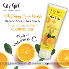 City Girl Acne Clear Face Wash Lemon Extract - 100ml