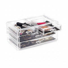 Acrylic Makeup Organizer Drawers Stand, Brush and Jewellery Storage
